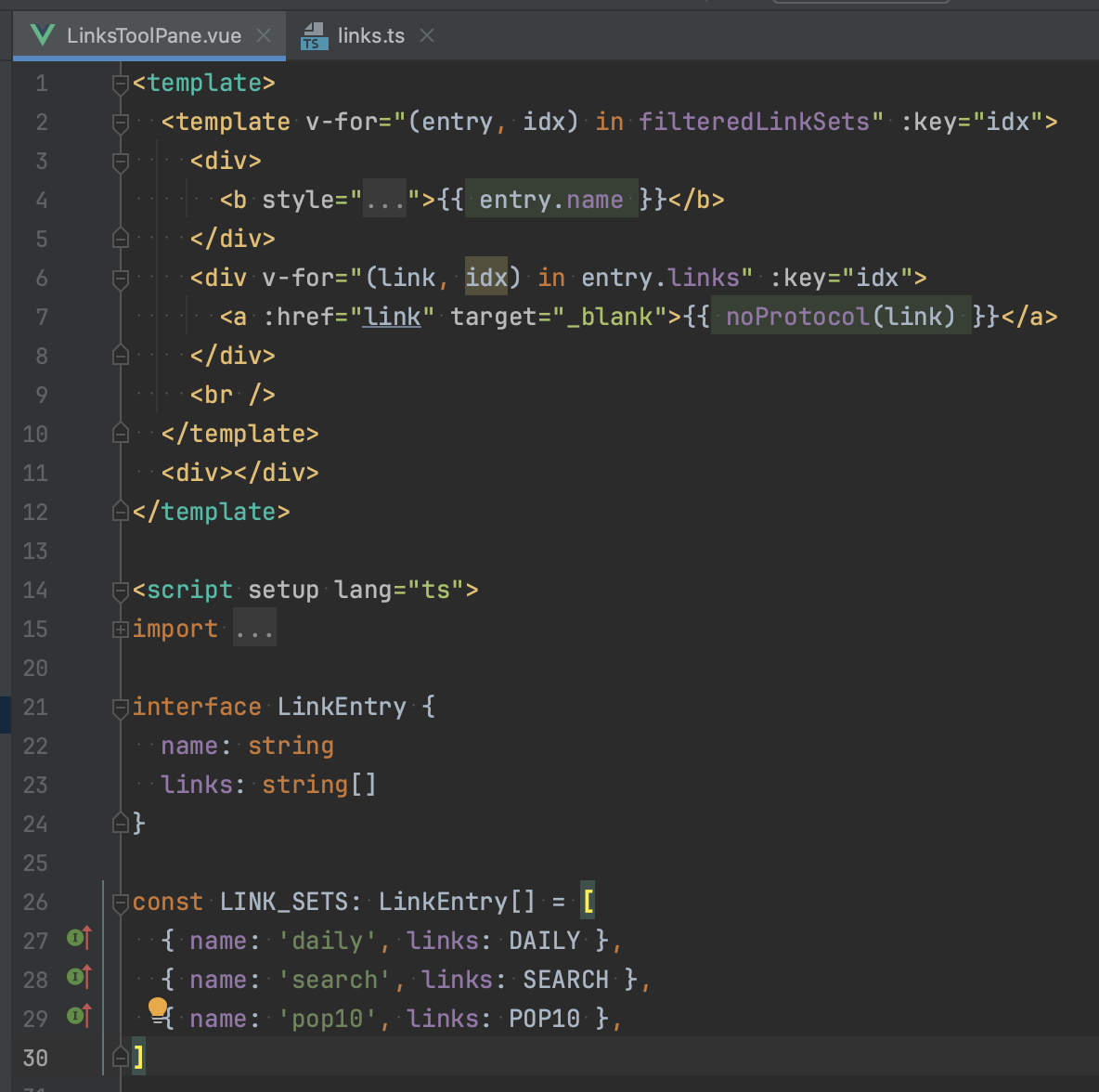 tool Vue component screenshot