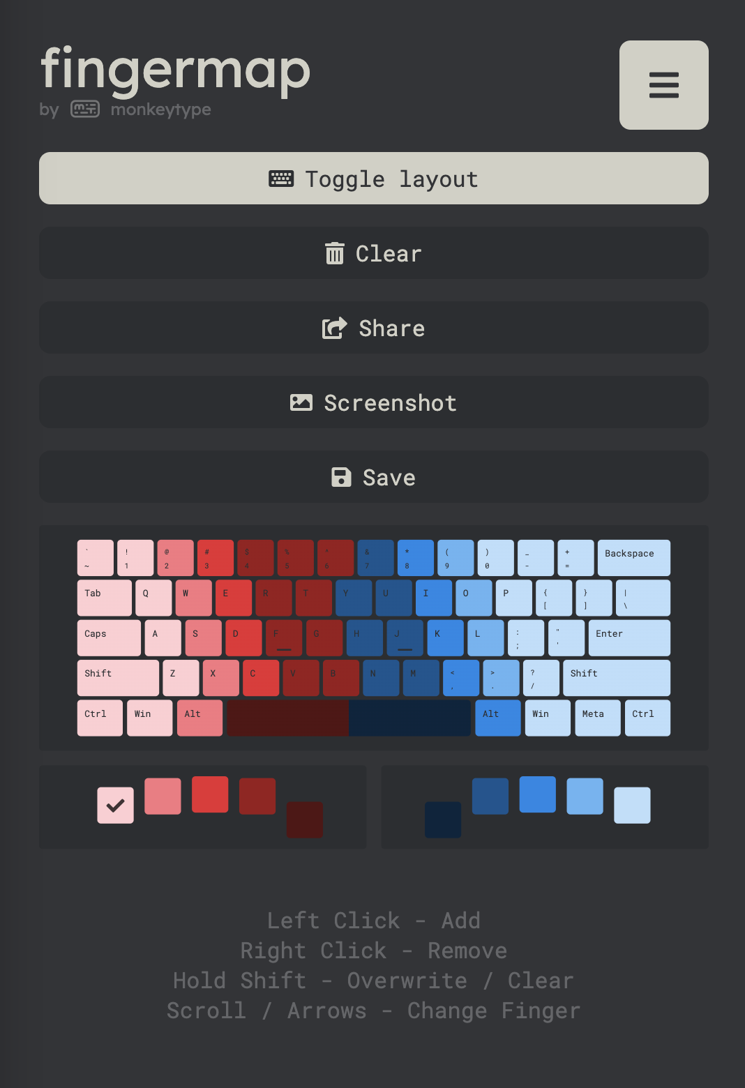 fingermap mobile new screenshot