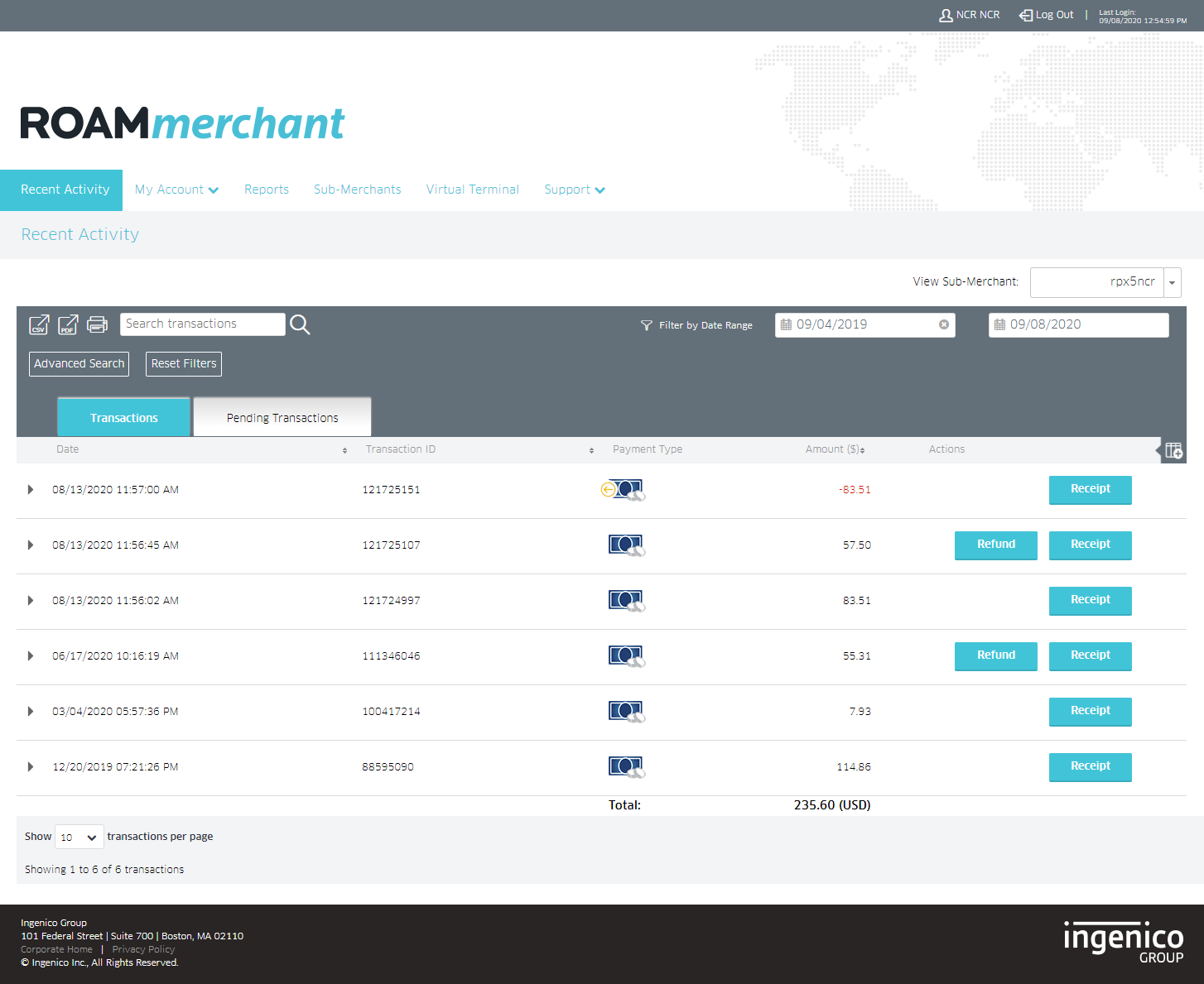 Roam Merchant screenshot