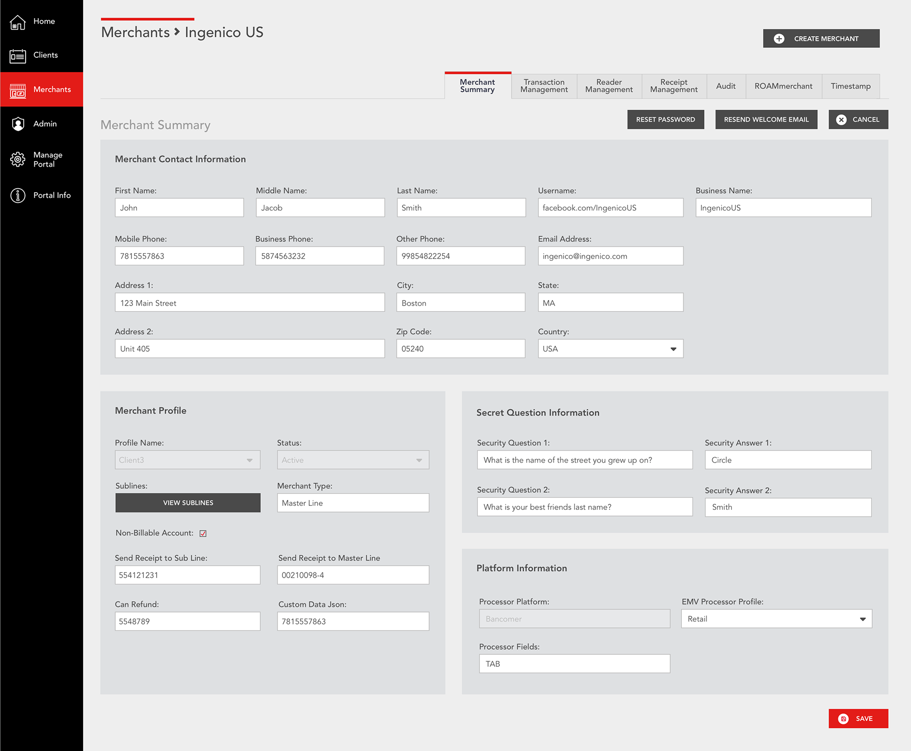 Support Portal screenshot